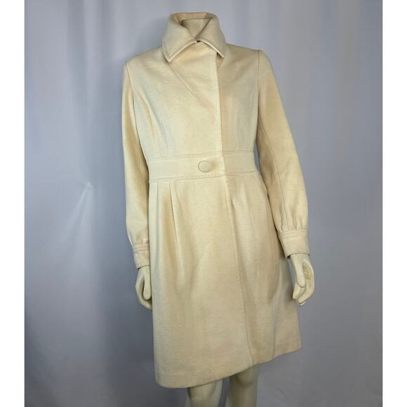 Retro Halogen fitted cream peacoat size medium - Picture 1 of 16